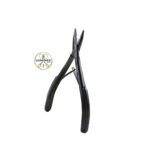 Alicates para Extensiones de Cabello Nano e I Tip (Microperlas) de Acero Inoxidable Negro - Product Image 1