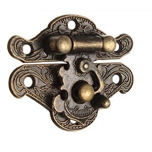 บานพับและตัวล็อคทองเหลืองโบราณสำหรับกล่องเครื่องประดับ - ขายส่ง - Product Image 3