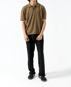 Camiseta polo de cuello en contraste de color sólido para hombre, 100% algodón, corte holgado, camisetas polo con logo impreso personalizado para hombre - Product Image 5