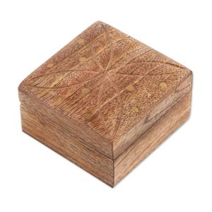 Indian Manufacturing Handmade Mango Wood Box Antique Wooden Carved Trinket <b>Keepsake</b> Box for Jewelry at Direct Wholesale Price - Product Image 2