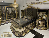 Ensemble de tables de chevet en teck moderne style empereur romain, taille king, taille personnalisée, couleur personnalisée, meubles de chambre à coucher OEM