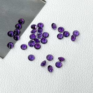 พลอยอเมทิสต์สีม่วงแอฟริกาเกรด AAA 4.5มม. อัญมณีหลวมเหลี่ยมเพชรพลอย - Product Image 4