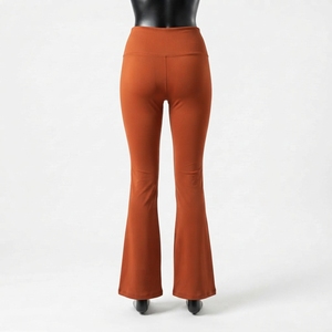 Wide Leg <b>Flare</b> Yoga <b>Leggings</b> Spandex/Polyester Quick Dry Eco-Friendly High Elastic Waist Soft Gym <b>Flare</b> Pants - Product Image 4