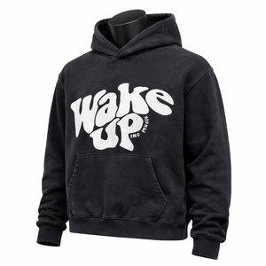 Sudadera con Capucha Unisex de Corte Regular, Estilo Vintage, Lavado Ácido, para Otoño, Ropa Urbana - Product Image 2