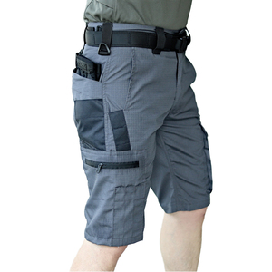 Shorts tactiques personnalisés pour hommes en polyester/coton 220g, imperméables, séchage rapide, décontractés, taille mi-haute, multi-poches - Product Image 4