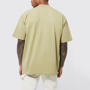 Nouveaux T-shirts pour hommes coupe droite à col contrastant, anti-boulochage, séchage rapide, 250g, en jersey 100% coton épais, motif - Product Image 2