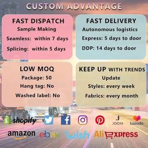 Ensemble de yoga 5 pièces sans couture en coton et élasthanne, avec soutien-gorge de sport ajustable, leggings à taille haute, contrôle du ventre, col en U et ourlet côtelé - Product Image 6