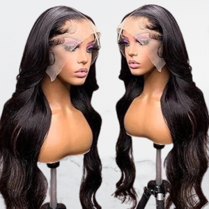 Long Large Cap 180% Density Human Hair <b>Wigs</b> – <b>Full</b> Body Natural Remy Hair <b>Lace</b> Front Glueless <b>Wig</b> - Product Image 1