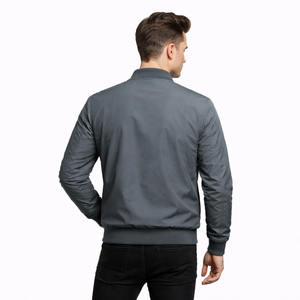 Chaqueta Varsity Formal para Hombre, Gruesa de Lana, para Invierno, Corte Ajustado, Ecológica, Transpirable, con Logotipo Frontal - Product Image 2