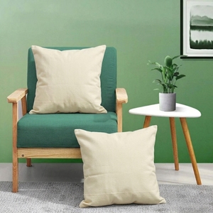 100% Cotton Canvas Cushion Cover Natural Color Square Heavy Quality Sofa Pillow Case for Home Hotel - Product Image 4