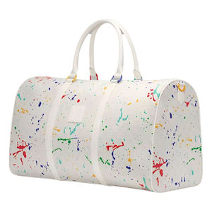 Custom Logo Colorful Splatter Print Polyester <b>Duffel</b> <b>Bag</b> Large Capacity Zipper Closure Eco-Friendly Travel Weekender <b>Bag</b> - Product Image 4