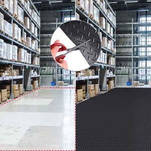 Tappetino per Pavimento di Garage Commerciale 6.5*19.5FT, Pavimentazione in Plastica Nera Resistente e Facile da Pulire - Product Image 4