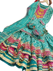 Robe Anarkali Kurta / Kurti Garara pour femme, tenue traditionnelle pour toutes les saisons, mariage, fête, coton pakistanais, anti-humidité, protection solaire - Product Image 2