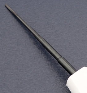 Straight 1.5mm Black Line Luxating Elevator Dental Extraction Instrument 16.5cm Black Plastic Handle <b>Thin</b> Sharp Black Coated Tip - Product Image 2