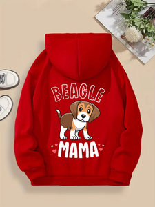 Women Hoodies Chubby Beagle Mother 2026 Autumn and <b>Winter</b> Simple Design Women's Hoodie <b>Top</b> Long Sleeved Casual - Product Image 3