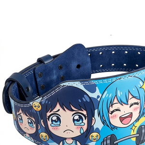 เข็มขัดยกน้ำหนักลายอนิเมะ หนังแท้แบบสองหัวเข็มขัด  เข็มขัดอนิเมะหนังแท้  รองรับหลัง 10 มม. เข็มขัดเทรนเนอร์สำหรับออกกำลังกาย - Product Image 2