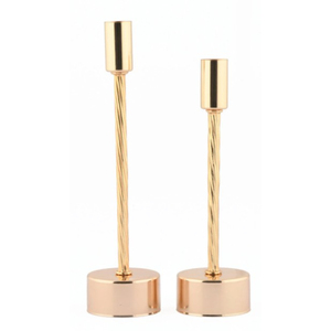 Support de bougie décoratif en métal doré rond et attrayant pour centre de table et décoration intérieure – Vente en gros - Product Image 2