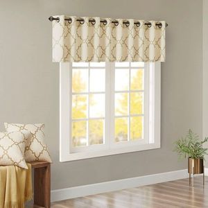 Mantovana con stampa traforata Beige/oro, mantovana e mantovana da 50x18 ", - Product Image 1