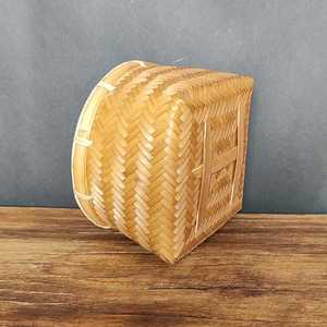 Panier de bureau en bambou tressé à la main, organisateur de rangement naturel, panier de bureau écologique, fournisseur d'organisateurs pour la maison et le bureau - Product Image 3