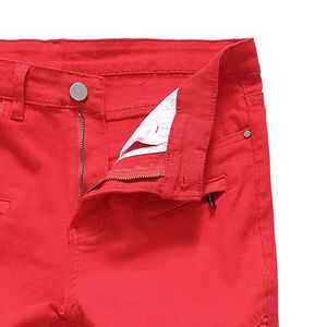 Shorts en jean délavé foncé pour homme, taille mi-haute, coupe droite, décontracté, en coton, style Bermuda, pour l'été - Product Image 3
