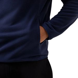 Mens Navy Blue Micro Fleece Quarter Zip Pullover Long Sleeve Lightweight Thermal Sportswear Training Top - Product Image 4