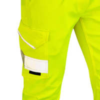 Pantalon de travail cargo haute visibilité vert ILABYA personnalisé, respirant, ignifuge, à séchage rapide, en polyester, avec détection des aiguilles, pour hommes et femmes