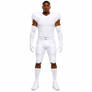 Uniforme de Fútbol Americano para Adultos, Manga Corta, Impresión Sublimada, Jersey Ecológico con Almohadillas Integradas, Pantalones a Juego para Práctica - Product Image 2