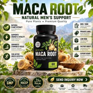 Suplemento de Extracto de Raíz de Maca Natural Halal Elma Food, 60 Tabletas Masticables, Apoyo Energético para Hombres, Metabolismo, Circulación, GMP - Product Image 1