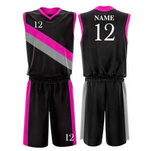 Ensemble de maillot et short de basketball unisexe vert sans manches à col en V, impression par sublimation, anti-bactérien, respirant, sport - Product Image 4