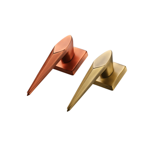 Contemporary Brass Mortise Door <b>Handle</b> Set Designer Matte Gold Copper Finish Lever Hardware for Apartment Villa and Office Doors - Product Image 1