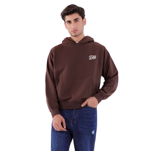 Custom Logo <b>Brown</b> Oversized Hoodie Women Heavyweight <b>Fleece</b> Pullover Sweatshirt Drop Shoulder Streetwear Wholesale - Product Image 1