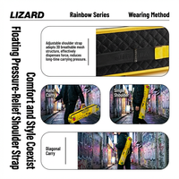 Estuche para taco de billar de cuero de grano superior premium personalizado de la serie Rainbow, hecho a mano, OEM ODM, con 7 orificios para tacos de 1/2, tipo caja.