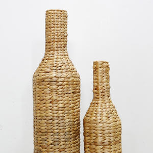 Artex Dong Thap Fábrica al por mayor Floreros Seagrass Materia prima Rústico Negro Florero de piso Artesanía natural Vietnam Hecho a mano - Product Image 3