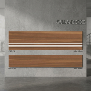 Luxe Vistaar marque finition mate bonne qualité plancher d'escalier en céramique carrelage en porcelaine émaillée nez d'escalier, carrelage en porcelaine pour escaliers - Product Image 2