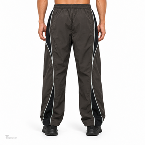 Mens Sporty Windbreaker Track Pants <b>Elastic</b> <b>Waist</b> Side Stripe Quick Dry Wholesale Windbreaker <b>Trousers</b> for men - Product Image 4
