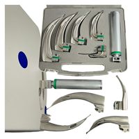 Ensemble de laryngoscopes en acier inoxydable, lames directes, poignées, pour adultes et pédiatriques, gestion des voies respiratoires, intubation endotrachéale, réutilisable, CE