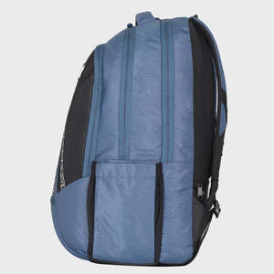 Sac à dos pour ordinateur portable Arctic Fox Caution en denim foncé avec panneau solaire RFID 1680D PU, décontracté, moderne, pour les voyages et le bureau - Product Image 2