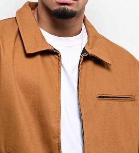 Chaqueta de Lona Delgada de Alta Calidad, Resistente al Viento, Diseño Personalizado OEM, Estilo Vintage, Cuello Alto con Cierre, Chaqueta de Trabajo Usada, Tallas Grandes para Hombre - Product Image 5