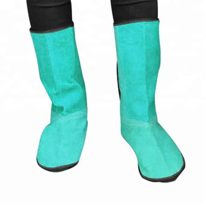 Cubrebotas de Soldadura de Cuero Vacuno de Alta Calidad, Resistentes al Fuego, Protección para los Pies de Soldadores - Product Image 4