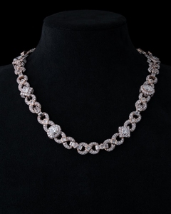 New Design <b>Infinity</b> Cuban Link Chain 925 Solid Silver Gold Plated Hip Hop Man Necklace VVS Moissanite Cuban Link Chain - Product Image 1