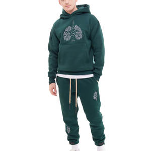 Conjunto Deportivo Personalizado con Capucha y Estampado Acid Wash para Hombre, 100% Algodón, Logotipo Bordado, Diseño 2 en 1, Invierno - Product Image 1