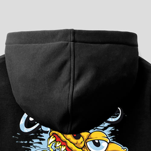 เสื้อฮู้ดดี้ผ้าฝ้ายคุณภาพสูง 100% แบบสวมหัว แห้งเร็ว ไม่หดตัว ลายพิมพ์ทันสมัย ดีไซน์ล่าสุด ทรงหลวมไหล่ตก - Product Image 3