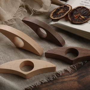 Soporte de Anillo para el Dedo para Leer Libros, Sujetador de Dedos de Madera - Product Image 1