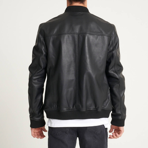 Wholesale <b>Genuine</b> <b>Leather</b> <b>Jackets</b> <b>Men</b> Custom <b>Leather</b> <b>Jacket</b> for <b>Men</b> <b>Leather</b> <b>Jacket</b> Custom Logo and Zipper - Product Image 5