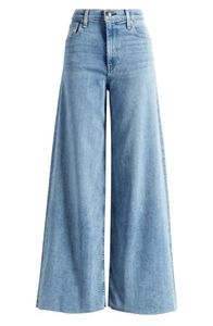 Jean large taille mi-haute pour femme, longueur intégrale, bleu uni, en coton, coupe décontractée, toutes saisons, denim tissé, streetwear, écoresponsable - Product Image 6