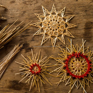 Handmade mây bông tuyết Cây giáng sinh trang trí handwoven tùy chỉnh đồ trang trí từ nhà máy - Product Image 1