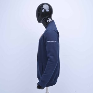 Premium Quality Custom Logo Manufacturers Blue Cotton Fleece With Front Chenille Embroidery Full Sleeves Sweatshirt For <b>Mens</b> - Product Image 4