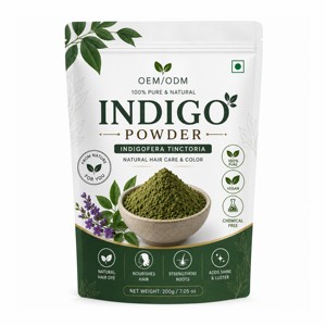 Poudre d'indigo la plus vendue 200g, 100% pure, issue de feuilles d'Indigofera Tinctoria, coloration capillaire naturelle à base de plantes, teinture capillaire végétale - Product Image 1