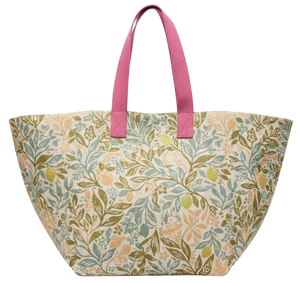 Sac fourre-tout en coton premium avec imprimé floral tropical palmiers et hibiscus |   Sac réutilisable pour la plage, les vacances et le quotidien - Product Image 4