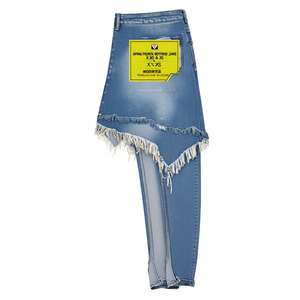 Jeans boyfriend asymétriques pour femmes, mode printemps, tailles XXS et XS, en provenance du Bangladesh - Product Image 3